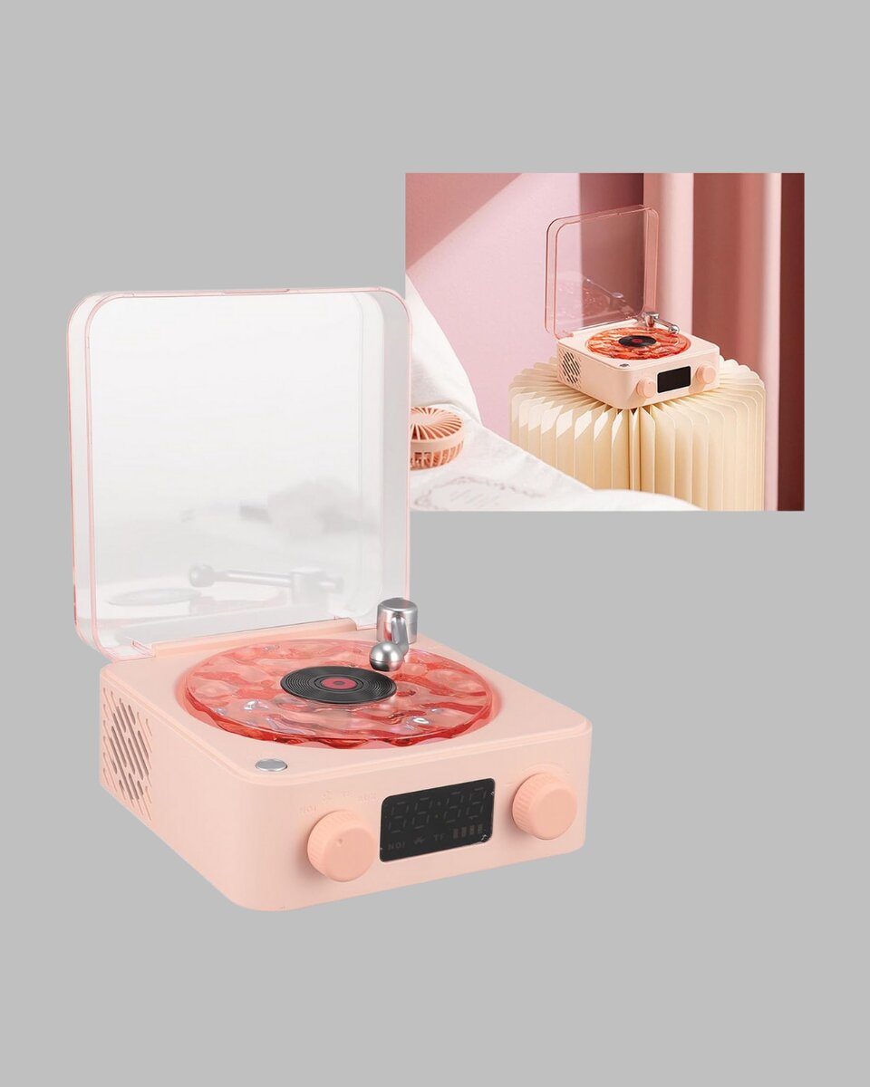 Retro Bluetooth Hoparlör – Yumuşak Gece Lambası ve Saat Göstergeli 4 Retro Bluetooth Hoparlör – Yumuşak Gece Lambası ve Saat Göstergeli - Görsel 4