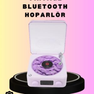 Bluetooth Retro Pikap Hoparlör – Projektörlü Gece Lambası