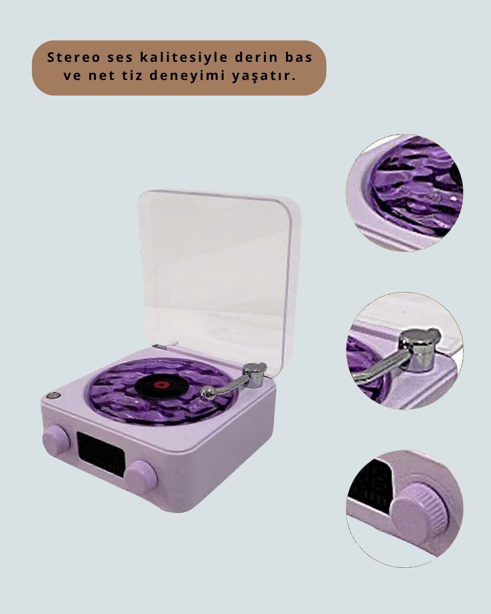 Retro Pikap Tasarımlı Bluetooth Hoparlör – Projektörlü Şarjlı Lamba 4 Retro Pikap Tasarımlı Bluetooth Hoparlör – Projektörlü Şarjlı Lamba - Görsel 4