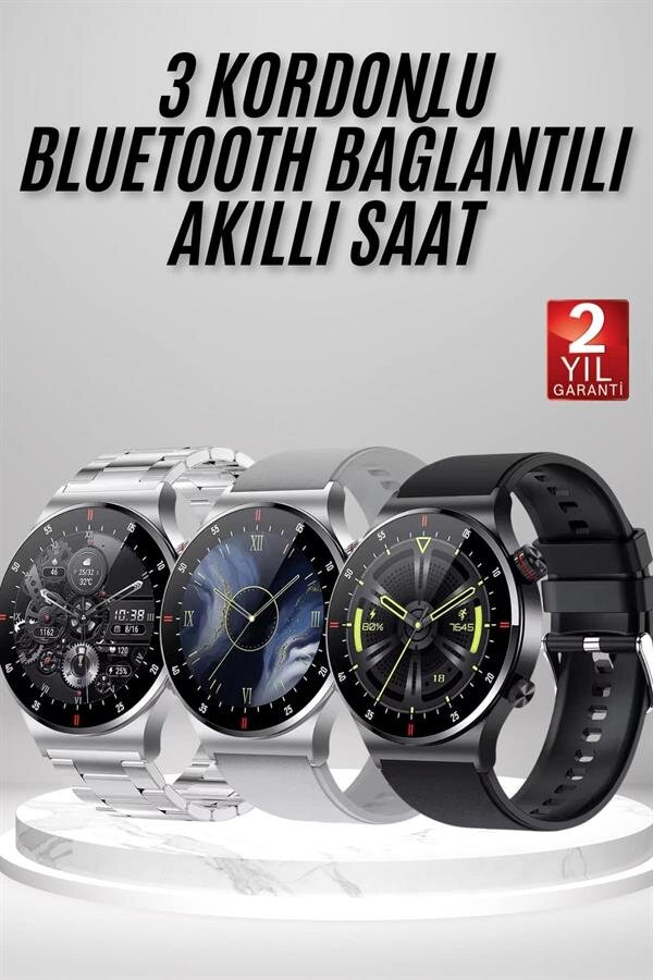 Akıllı Saat Çoklu Kordon Seçeneği Amoled Ekran Çok Fonksiyonlu Bluetooth Bağlantılı 2 Akıllı Saat Çoklu Kordon Seçeneği Amoled Ekran Çok Fonksiyonlu Bluetooth Bağlantılı - Görsel 2