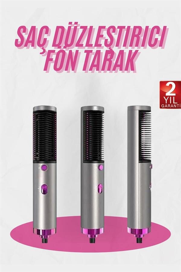 Fön Tarak Düzleştirici Seramik Kaplama Fön Makinesi Saç Kurutma 2 Fön Tarak Düzleştirici Seramik Kaplama Fön Makinesi Saç Kurutma - Görsel 2