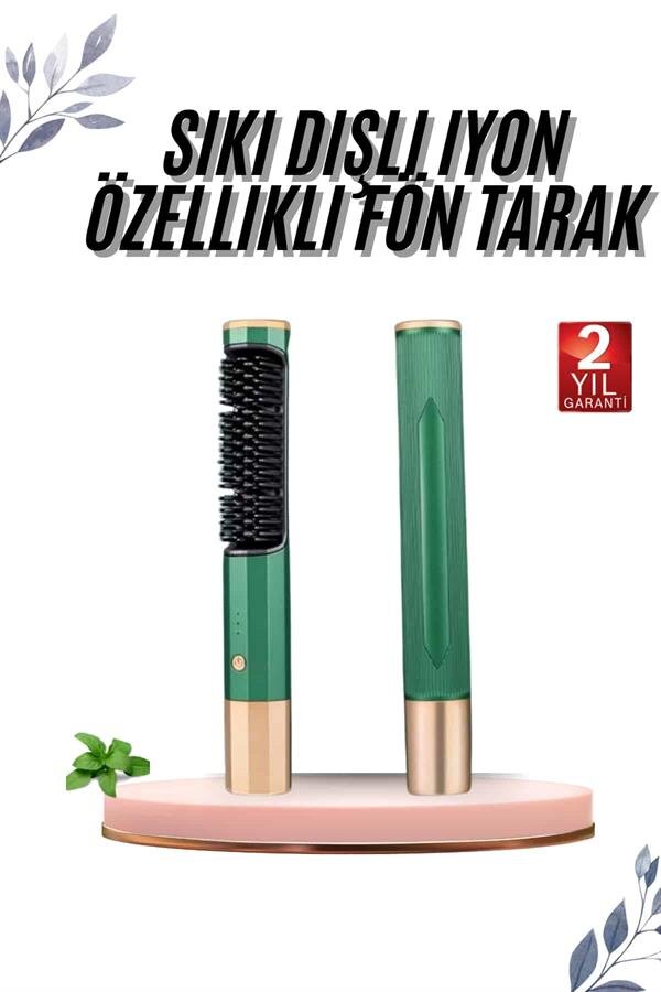 Üflemeli Saç Düzleştirici Fön Tarak Yüksek Isı Ayarlı İyon Özellikli 2 Üflemeli Saç Düzleştirici Fön Tarak Yüksek Isı Ayarlı İyon Özellikli - Görsel 2