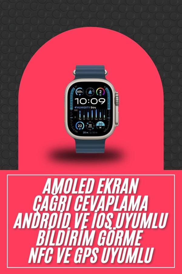 49mm Akıllı Saat Amoled Ekranlı Kadın Erkek Kol Saati Plastik Kordon 1 49mm Akıllı Saat Amoled Ekranlı Kadın Erkek Kol Saati Plastik Kordon