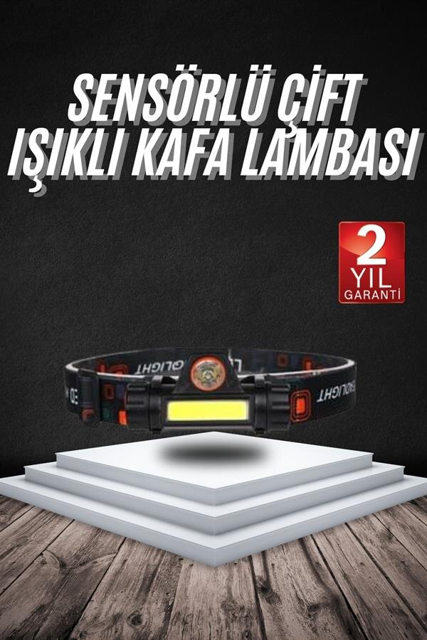 Kafa Lambası Çalışma Işığı Süper Parlak Mıknatıslı Lityum Lion Pilli 2 Kafa Lambası Çalışma Işığı Süper Parlak Mıknatıslı Lityum Lion Pilli - Görsel 2