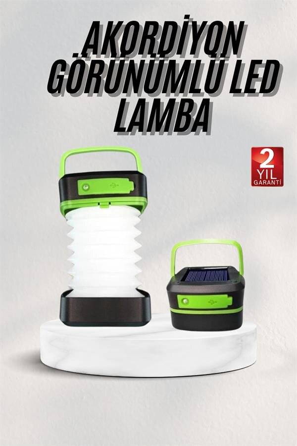 Katlanabilir Kamp Lambası Akordiyon Lamba Şarjlı 3 Kademeli Solar 2 Katlanabilir Kamp Lambası Akordiyon Lamba Şarjlı 3 Kademeli Solar - Görsel 2