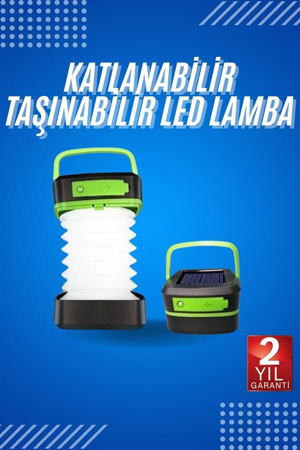 Kamp Lambası Katlanabilir Lamba Solar Şarjlı Led Lamba El Fenerli 2 Kamp Lambası Katlanabilir Lamba Solar Şarjlı Led Lamba El Fenerli - Görsel 2