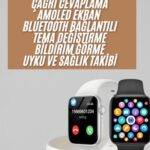 1.83 İnç Akıllı Saat Android ve İOS Uyumlu Çağrı Cevaplayabilen Adımsayar GPS Takibi