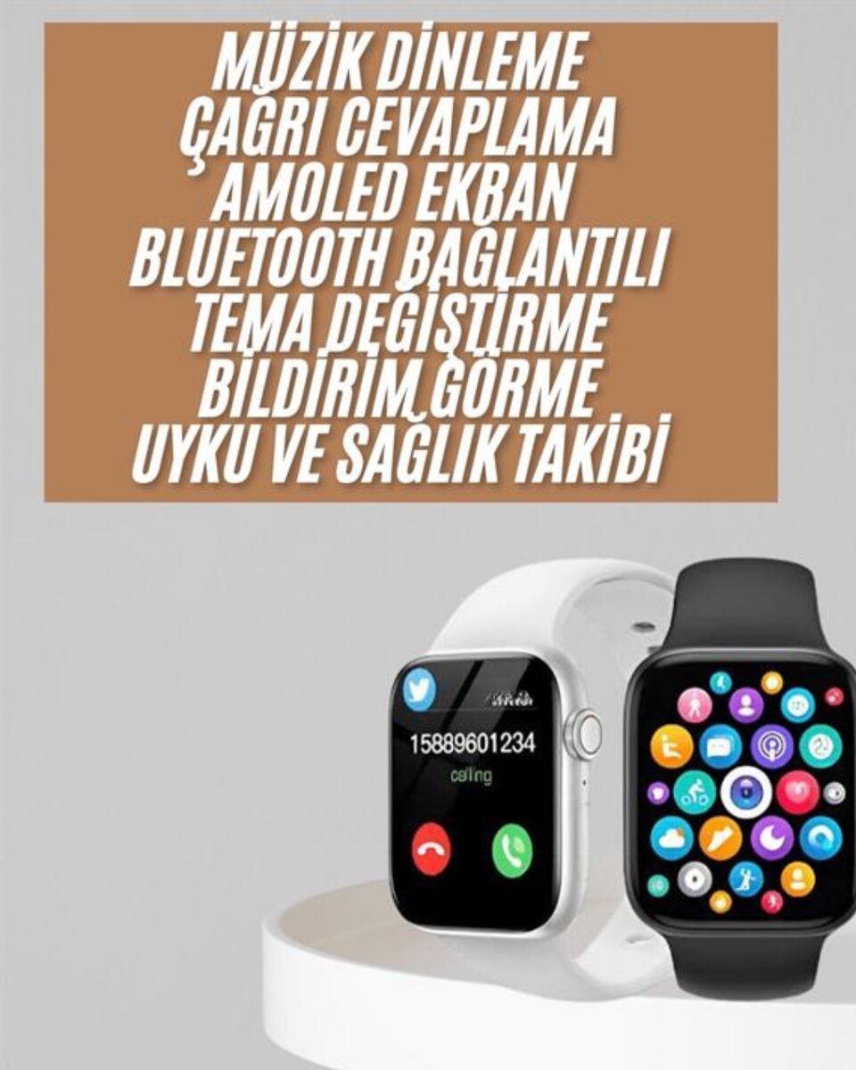 1.83 İnç Akıllı Saat Android ve İOS Uyumlu Çağrı Cevaplayabilen Adımsayar GPS Takibi 1 1.83 İnç Akıllı Saat Android ve İOS Uyumlu Çağrı Cevaplayabilen Adımsayar GPS Takibi