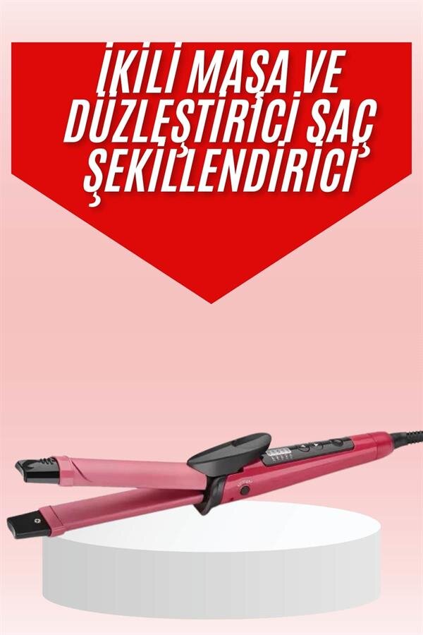 Saç Şekillendirici Düzleştirici ve Maşa Özellikli Şekillendirici Seramik Kaplama 2 Saç Şekillendirici Düzleştirici ve Maşa Özellikli Şekillendirici Seramik Kaplama - Görsel 2