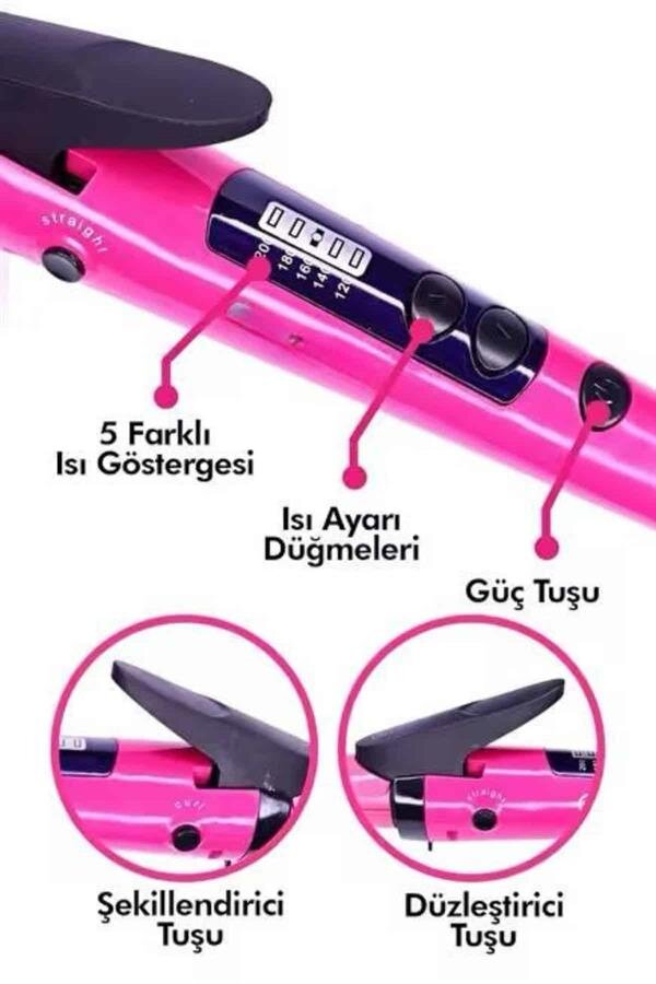 Saç Düzleştirici Şekillendirici Saç Maşası İkili Şekillendirici Isı Ayarlı 1 Saç Düzleştirici Şekillendirici Saç Maşası İkili Şekillendirici Isı Ayarlı