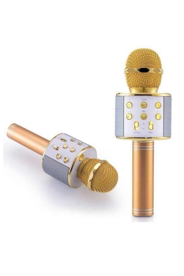Karaoke Mikrofon Dahili Hoparlörlü Sd-usb-aux Girişli Bluetooth Hoparlör 1 Karaoke Mikrofon Dahili Hoparlörlü Sd-usb-aux Girişli Bluetooth Hoparlör