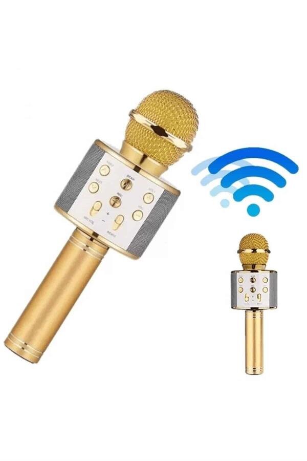 Bluetooth Hoparlör USB AUX SD Kart Kaoroke Mikrofon Uzun Pil Ömrü 1 Bluetooth Hoparlör USB AUX SD Kart Kaoroke Mikrofon Uzun Pil Ömrü