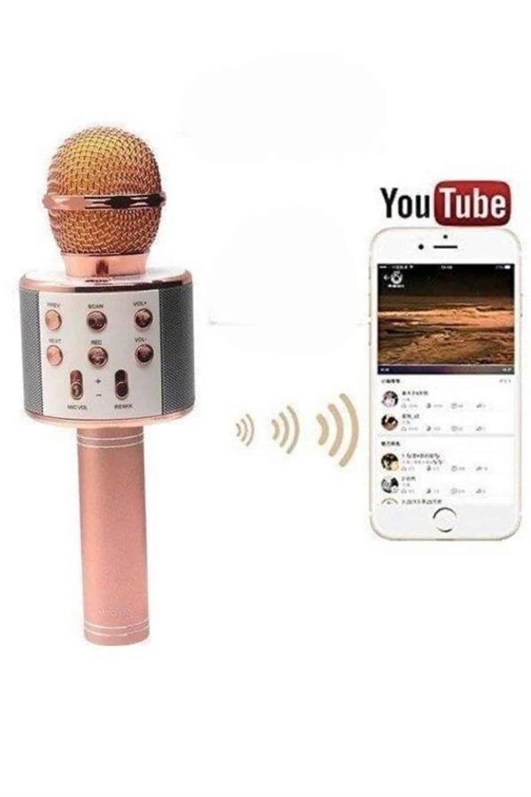 Bluetooth Hoparlör USB AUX SD Kart Kaoroke Mikrofon Uzun Pil Ömrü 4 Bluetooth Hoparlör USB AUX SD Kart Kaoroke Mikrofon Uzun Pil Ömrü - Görsel 4