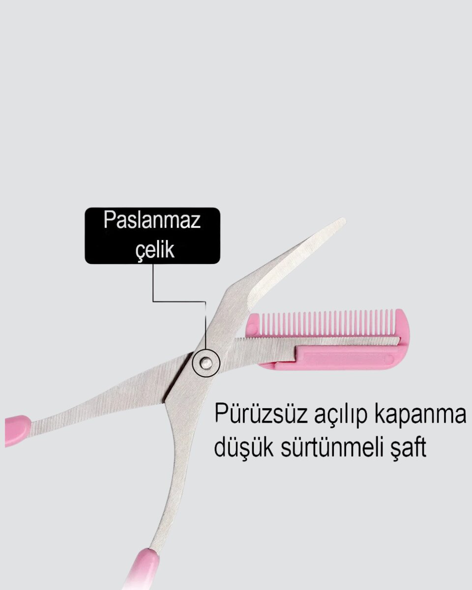 Kaş Düzeltme Makası Taraklı – Profesyonel ve Pratik Kaş Bakımı 2 Kaş Düzeltme Makası Taraklı – Profesyonel ve Pratik Kaş Bakımı - Görsel 2