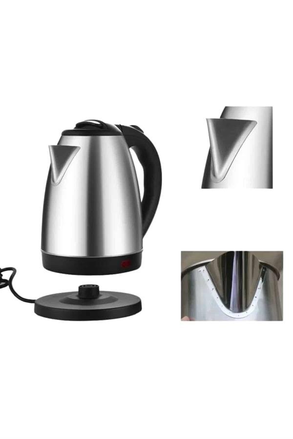 Kettle Su Isıtıcı C F Priz Uyumlu 220 - 240 V Paslanmaz Çelik Kablolu 3 Kettle Su Isıtıcı C F Priz Uyumlu 220 - 240 V Paslanmaz Çelik Kablolu - Görsel 3