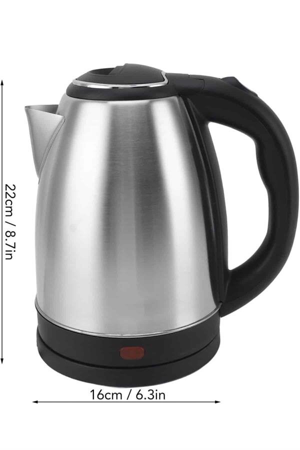 Kettle Su Isıtıcı C F Priz Uyumlu 220 - 240 V Paslanmaz Çelik Kablolu 4 Kettle Su Isıtıcı C F Priz Uyumlu 220 - 240 V Paslanmaz Çelik Kablolu - Görsel 4