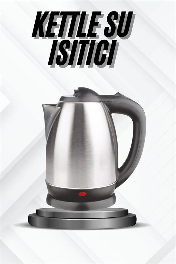 Kettle Su Isıtıcı C F Priz Uyumlu 220 - 240 V Paslanmaz Çelik Kablolu 2 Kettle Su Isıtıcı C F Priz Uyumlu 220 - 240 V Paslanmaz Çelik Kablolu - Görsel 2