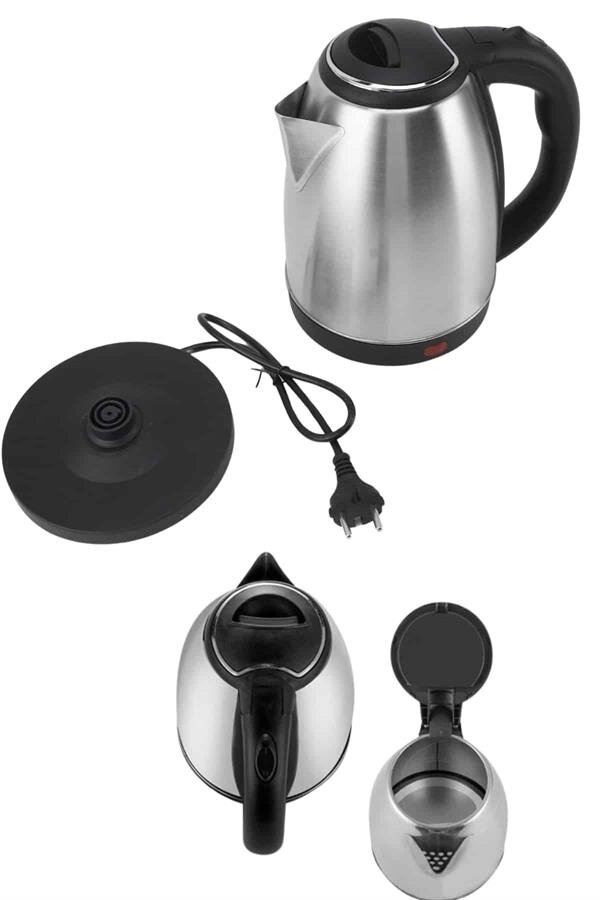 Elektrikli Paslanmaz Çelik Su Isıtcı Çelik Kettle 1.8 Lt. Uzun Ömürlü 1 Elektrikli Paslanmaz Çelik Su Isıtcı Çelik Kettle 1.8 Lt. Uzun Ömürlü