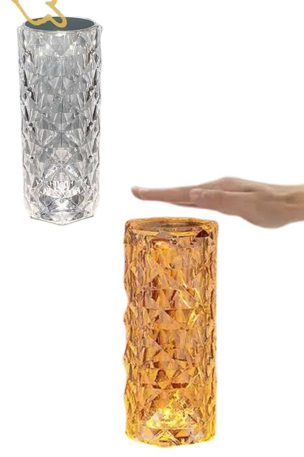Masa ve Gece Lambası Şık ve Dayanıklı Sensörlü Şarjlı Kristal Lamba 1 Masa ve Gece Lambası Şık ve Dayanıklı Sensörlü Şarjlı Kristal Lamba