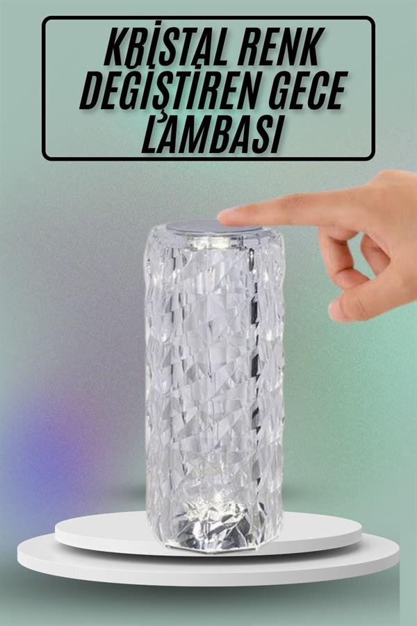 Masa ve Gece Lambası Şık ve Dayanıklı Sensörlü Şarjlı Kristal Lamba 2 Masa ve Gece Lambası Şık ve Dayanıklı Sensörlü Şarjlı Kristal Lamba - Görsel 2