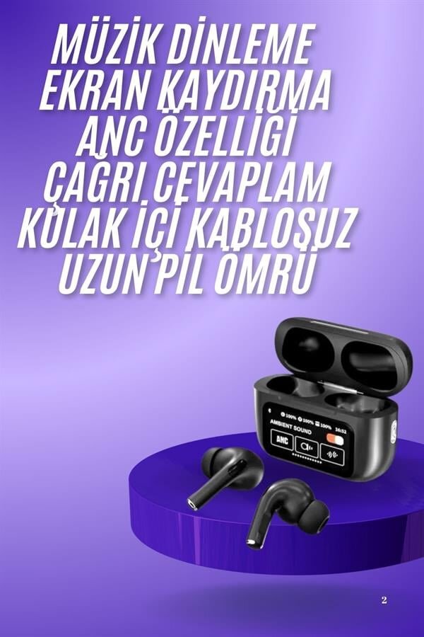 2.Nesil Pro Ekranlı Sesli Görüşme Yapabilen Kablosuz Bluetooth Kulaklık 1 2.Nesil Pro Ekranlı Sesli Görüşme Yapabilen Kablosuz Bluetooth Kulaklık