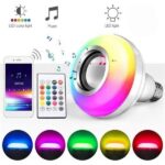 Bluetooth Hoparlör Akıllı Rgb Led Işık Renk Değiştirme Ses Bombası Ampül Görünümlü
