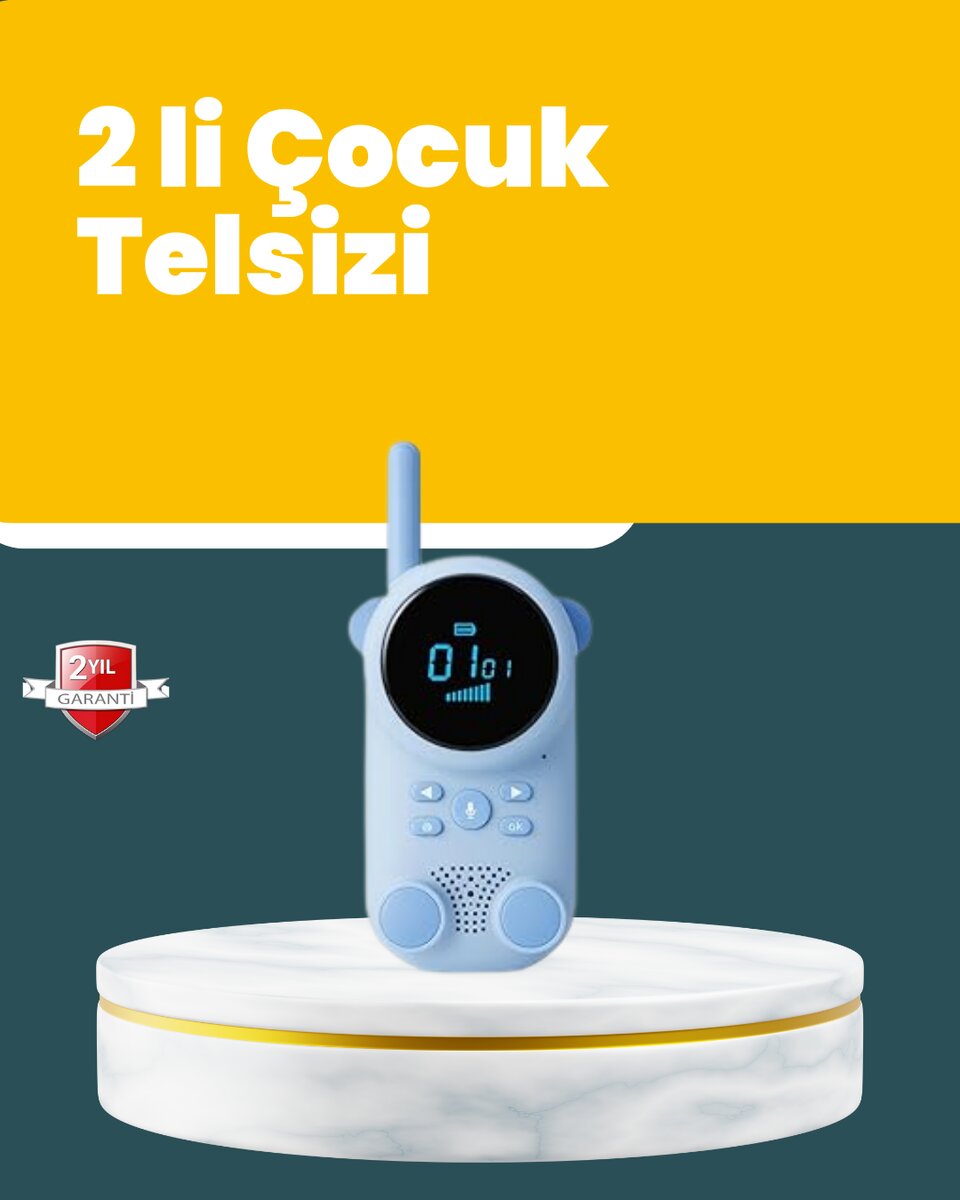 LCD Ekranlı Çocuk Telsizi – İki Yönlü Ses 1-3 km Çekim Mesafesi 1 LCD Ekranlı Çocuk Telsizi – İki Yönlü Ses 1-3 km Çekim Mesafesi