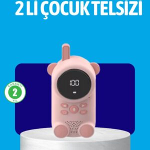 USB Şarjlı Çocuk Telsizi – Renkli Ekran VOX Modu Kompakt Tasarım