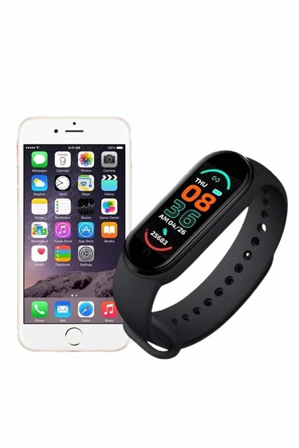M6 Akıllı Bileklik Siyah Adımsayar Spor Takibi Android ve İOS Uyumlu 4 M6 Akıllı Bileklik Siyah Adımsayar Spor Takibi Android ve İOS Uyumlu - Görsel 4