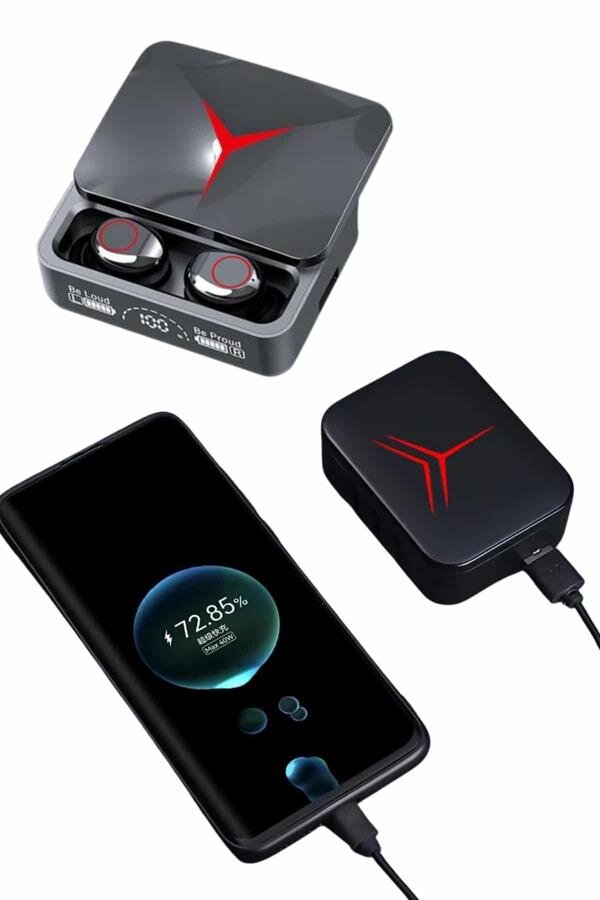 Kablosuz Bluetooth Kulaklık Powerbank Özellikli Göstergeli Hd Mikrofon 3 Kablosuz Bluetooth Kulaklık Powerbank Özellikli Göstergeli Hd Mikrofon - Görsel 3