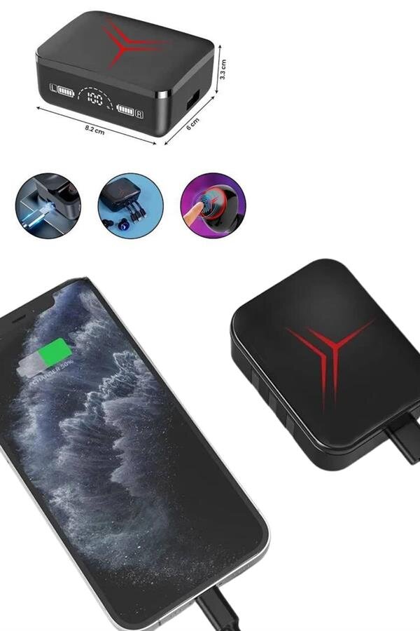 Tws Powerbank Kutulu Dijital Göstergeli Bluetooth Kulaklık Kablosuz Kulakiçi Kulaklık 3 Tws Powerbank Kutulu Dijital Göstergeli Bluetooth Kulaklık Kablosuz Kulakiçi Kulaklık - Görsel 3