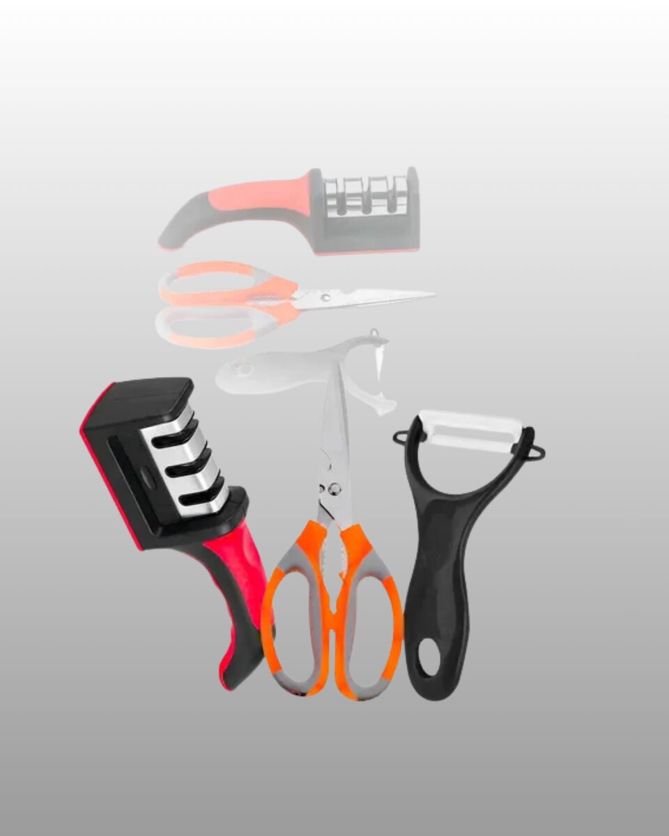 3 Parçalı Çok Fonksiyonlu Mutfak Makas Seti – Paslanmaz Çelik Ergonomik Tasarım 2 3 Parçalı Çok Fonksiyonlu Mutfak Makas Seti – Paslanmaz Çelik Ergonomik Tasarım - Görsel 2
