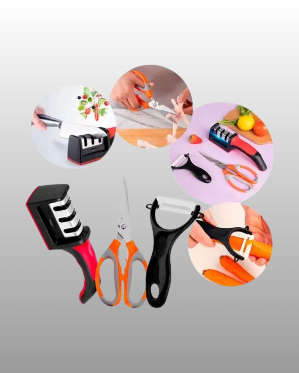 3 Parçalı Çok Fonksiyonlu Mutfak Makas Seti – Paslanmaz Çelik Ergonomik Tasarım 3 3 Parçalı Çok Fonksiyonlu Mutfak Makas Seti – Paslanmaz Çelik Ergonomik Tasarım - Görsel 3