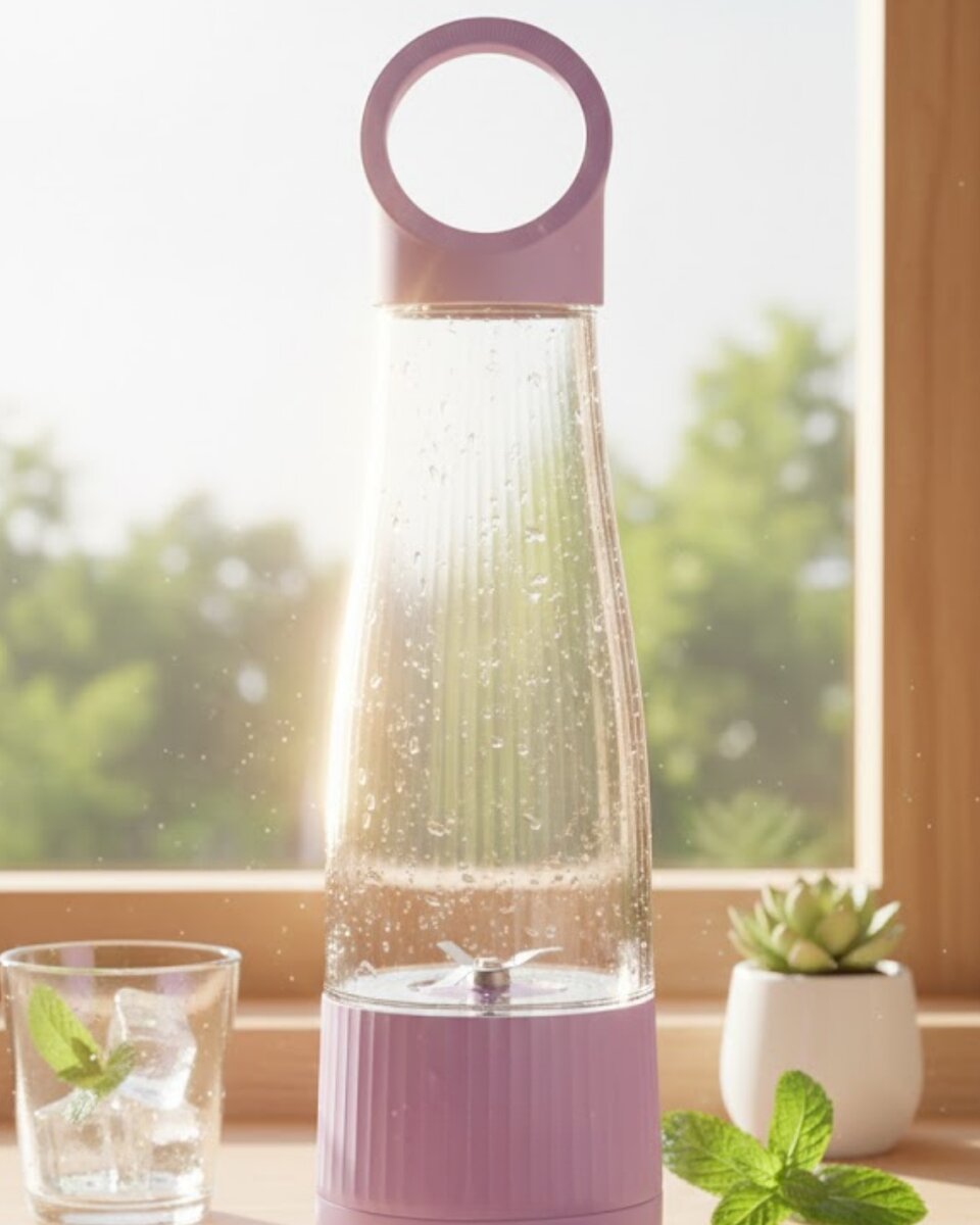 Pratik Kullanımlı USB Şarjlı Meyve ve Smoothie Blender 1 Pratik Kullanımlı USB Şarjlı Meyve ve Smoothie Blender