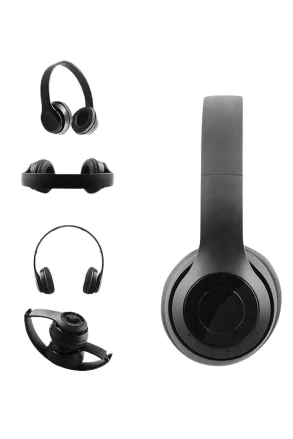 Bluetooth Kablosuz Kulaklık Siyah Wireless 5.0 Kulak Üstü Uzun Pil Ömrü 4 Bluetooth Kablosuz Kulaklık Siyah Wireless 5.0 Kulak Üstü Uzun Pil Ömrü - Görsel 4