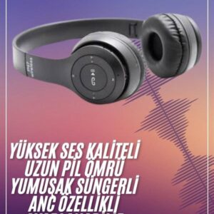 Haydiburaya 116 Bluetooth Kablosuz Kulaklık Siyah Wireless 5.0 Kulak Üstü Uzun Pil Ömrü