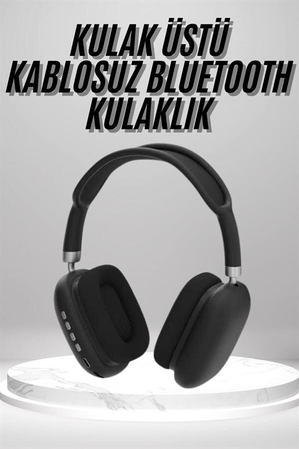 Kulak Üstü Kablosuz Bluetooth Kulaklık Yumuşak Süngerli SD Kart Girişli 2 Kulak Üstü Kablosuz Bluetooth Kulaklık Yumuşak Süngerli SD Kart Girişli - Görsel 2