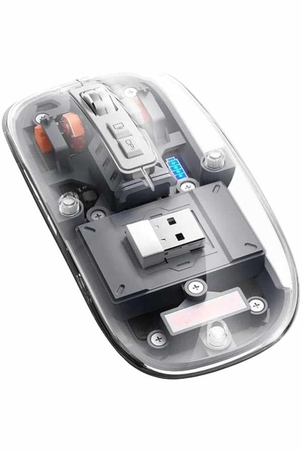 Kablosuz Mouse Fare Şarjlı Bluetooth Wireless Çift Modlu Sessiz 1 Kablosuz Mouse Fare Şarjlı Bluetooth Wireless Çift Modlu Sessiz
