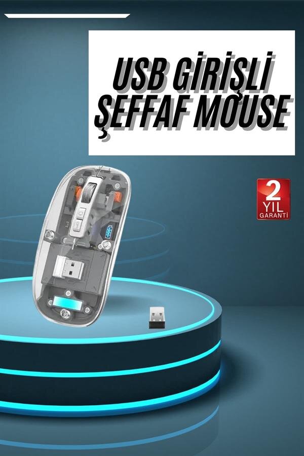 Kablosuz Mouse Fare Şarjlı Bluetooth Wireless Çift Modlu Sessiz 2 Kablosuz Mouse Fare Şarjlı Bluetooth Wireless Çift Modlu Sessiz - Görsel 2