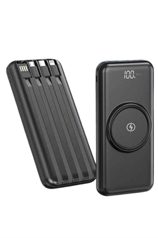 Kablosuz Çoklu Şarj Girişli 10.000 Mah Kablolu Powerbank Taşınabilir 3 Kablosuz Çoklu Şarj Girişli 10.000 Mah Kablolu Powerbank Taşınabilir - Görsel 3