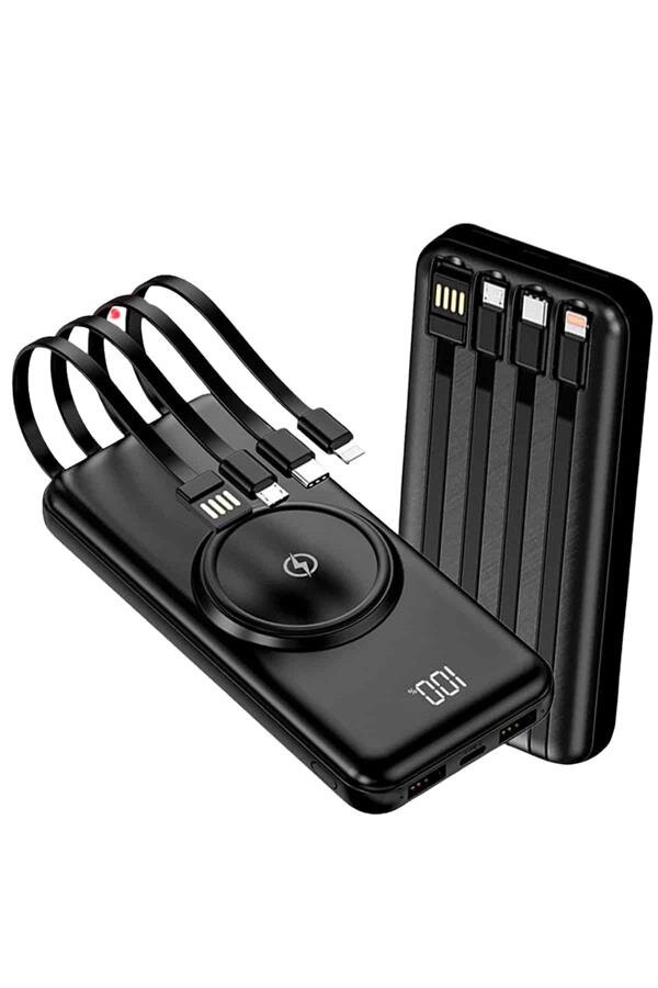 Kablosuz Çoklu Şarj Girişli 10.000 Mah Kablolu Powerbank Taşınabilir 4 Kablosuz Çoklu Şarj Girişli 10.000 Mah Kablolu Powerbank Taşınabilir - Görsel 4