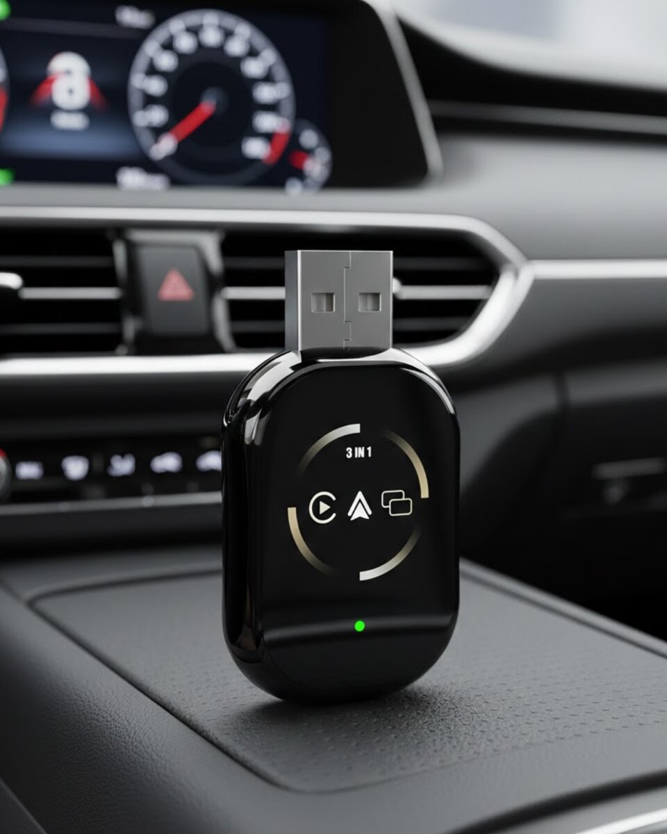 Kablosuz CarPlay Android Auto Adaptörü Otomatik Eşleşme 1 Kablosuz CarPlay Android Auto Adaptörü Otomatik Eşleşme