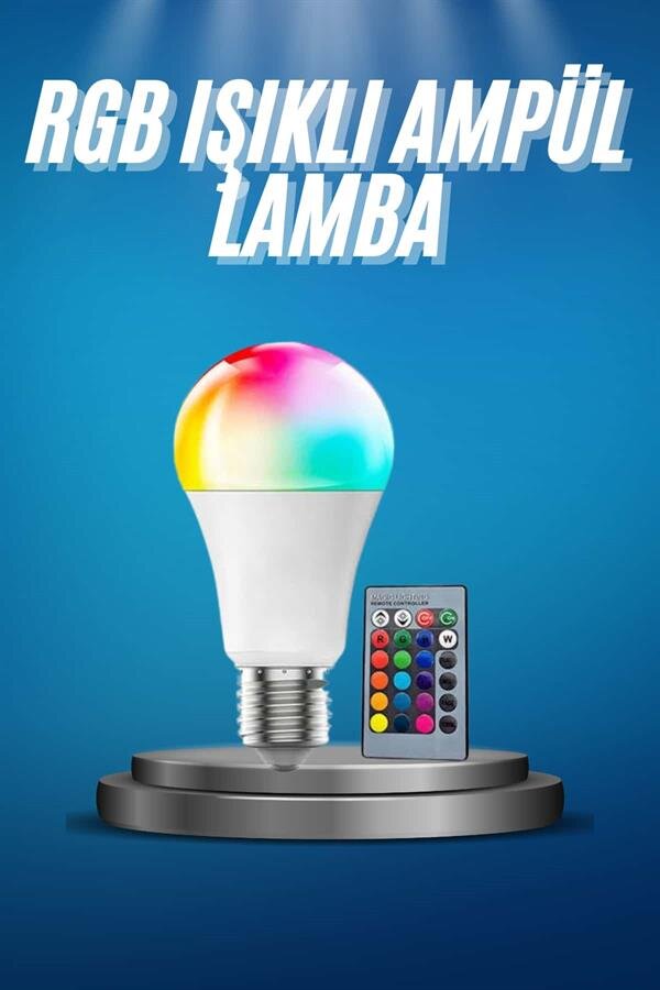 Ayarlanabilir Parlaklık RGB Led Ampul Beyaz Lamba Ve Renkli Ampul 2 Ayarlanabilir Parlaklık RGB Led Ampul Beyaz Lamba Ve Renkli Ampul - Görsel 2