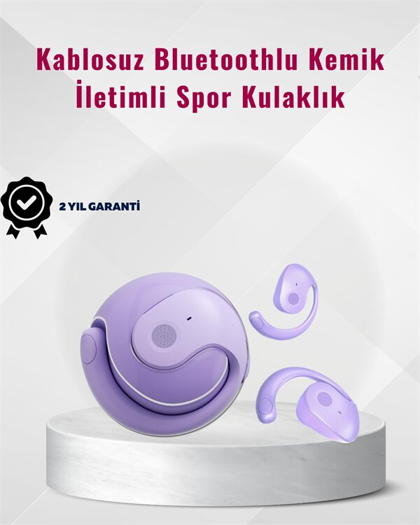 Bluetooth 5.3 Teknolojili Kablosuz Kemik İletimli Spor Kulaklık 2 Bluetooth 5.3 Teknolojili Kablosuz Kemik İletimli Spor Kulaklık - Görsel 2