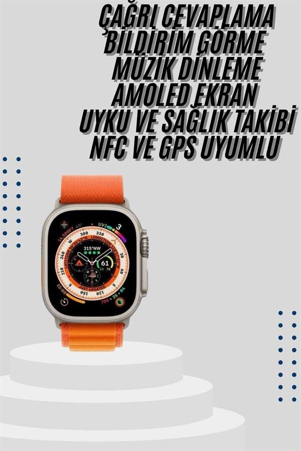 Akıllı Saat Bleutooth Bağlantılı Akıllı Saat Amoled Ekran 49 MM 1 Akıllı Saat Bleutooth Bağlantılı Akıllı Saat Amoled Ekran 49 MM