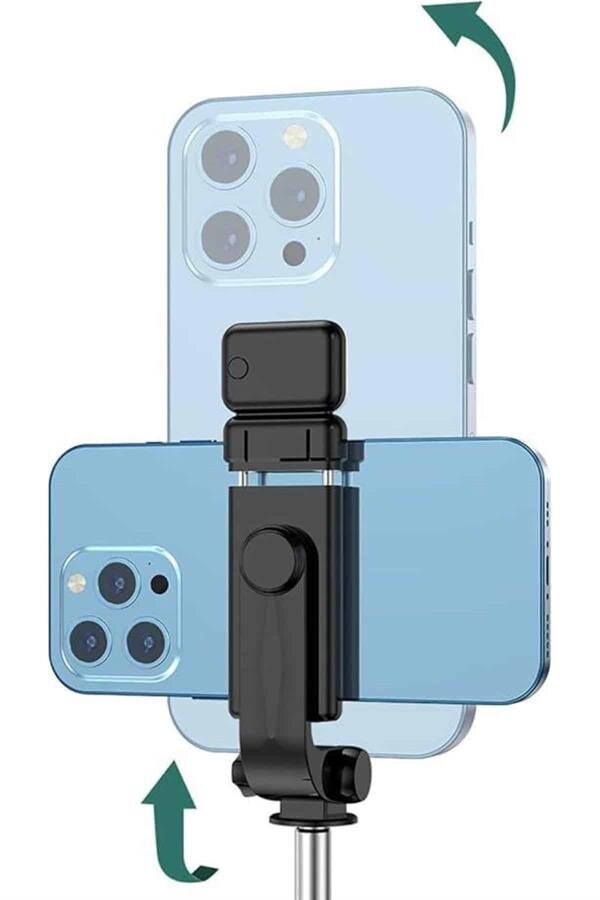 Tripod Selfie Çubuğu Bluetooth Kumandalı Kablosuz Led Işıklı 1 Tripod Selfie Çubuğu Bluetooth Kumandalı Kablosuz Led Işıklı