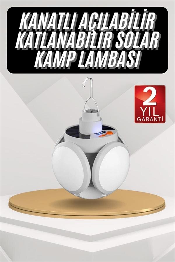 Kamp Lambası Güneş Enerjili Solar 5 Kanatlı Katlanır Lamba Karavan 2 Kamp Lambası Güneş Enerjili Solar 5 Kanatlı Katlanır Lamba Karavan - Görsel 2