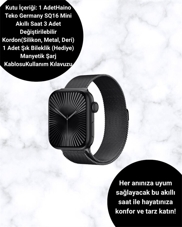 Akıllı Saat SQ-16 Mini Series 10 | Unisex Tasarım Sağlık ve Spor Takibi 1 Akıllı Saat SQ-16 Mini Series 10 | Unisex Tasarım Sağlık ve Spor Takibi