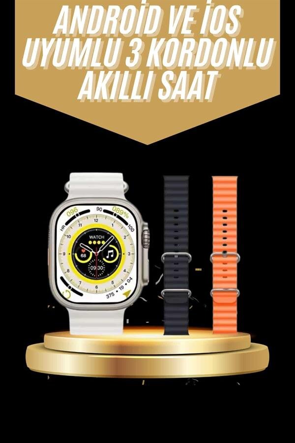 Yeni Nesil 3 Kordonlu Kol Saati 49 MM Amoled Ekran Akıllı Saat 2 Yeni Nesil 3 Kordonlu Kol Saati 49 MM Amoled Ekran Akıllı Saat - Görsel 2