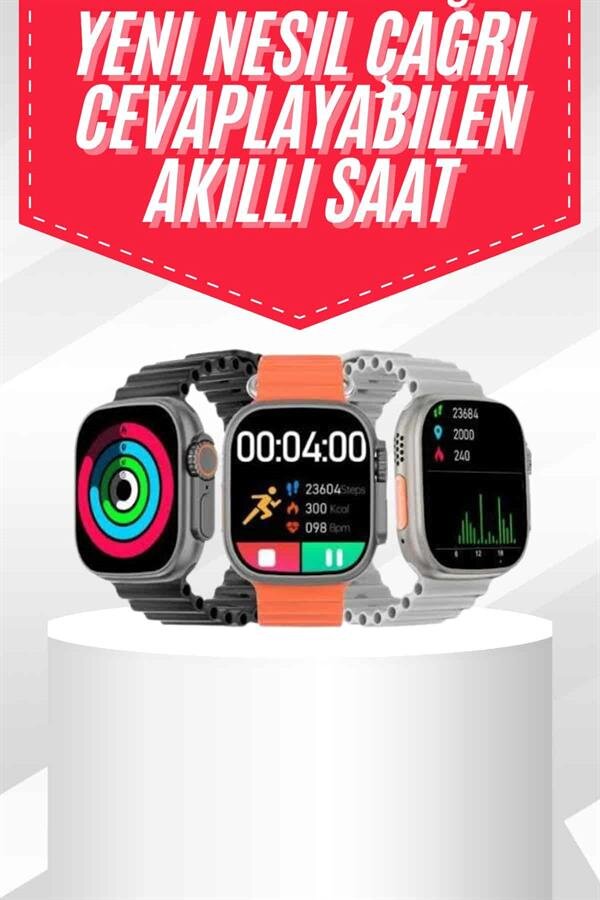 Android ve İOS Uyumlu Uyku ve Sağlık Takibi Yapabilen 3 Kordonlu Akıllı Saat 2 Android ve İOS Uyumlu Uyku ve Sağlık Takibi Yapabilen 3 Kordonlu Akıllı Saat - Görsel 2